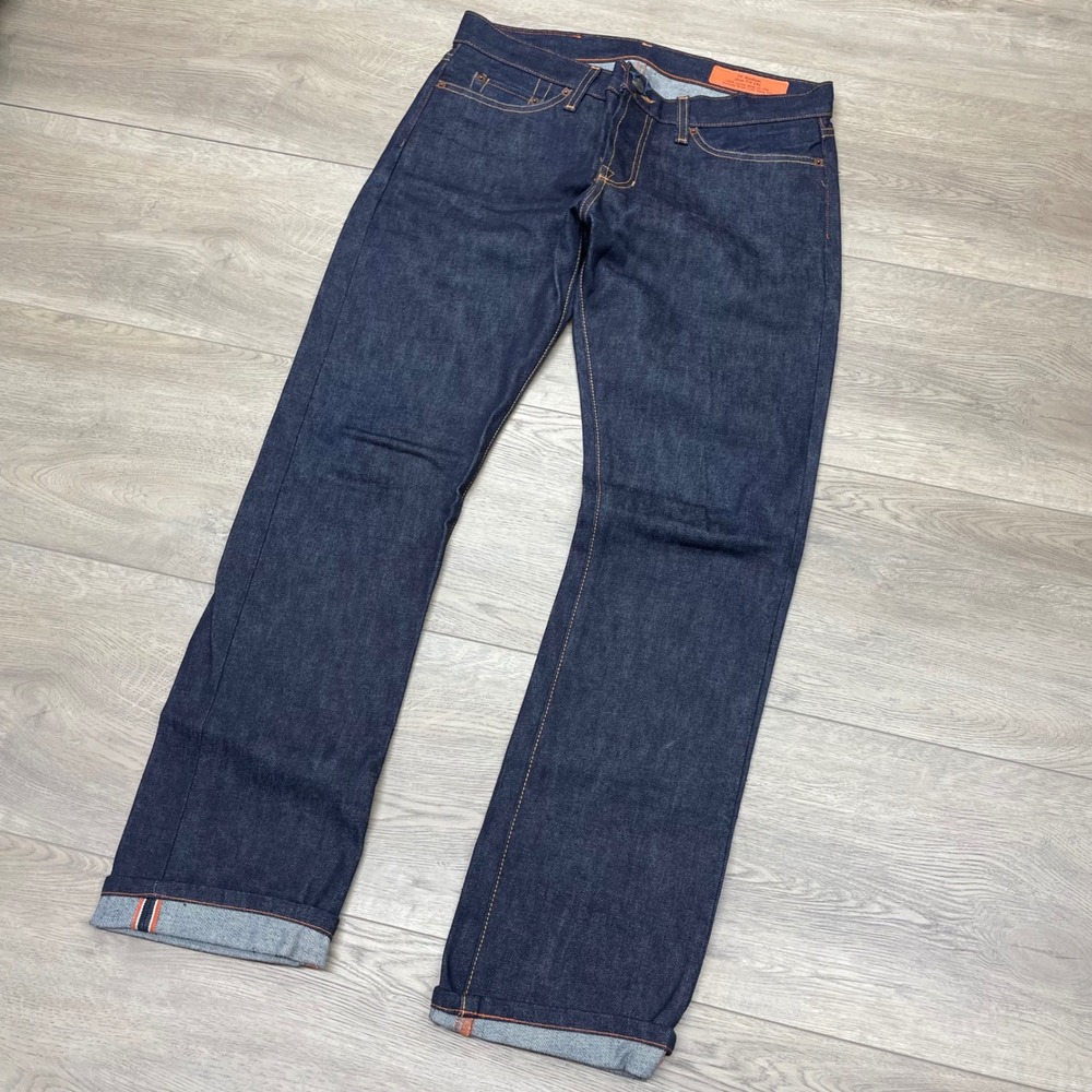 Jean Shop Slim Fit Jeans Men 29 Blue Selvedge Raw Denim Made In USA
